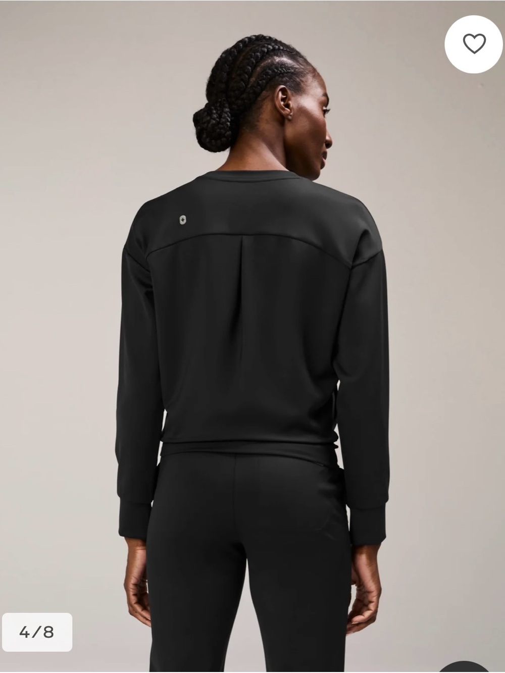 FIGS Women’s Black Crewneck Pullover - Picture 3 of 8